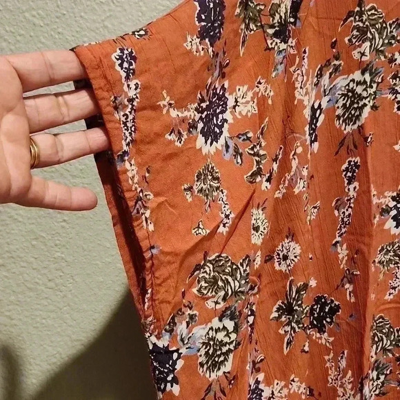Kimono Open Front Floral Print - Picture 5 of 6